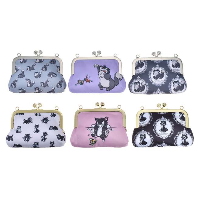 Disney Cat Day 2026 Secret Blind Box package. A mystery collectible item containing one of several Disney Cat characters like Lucifer, Figaro, or the Aristocats. The packaging features a vintage book illustration style.