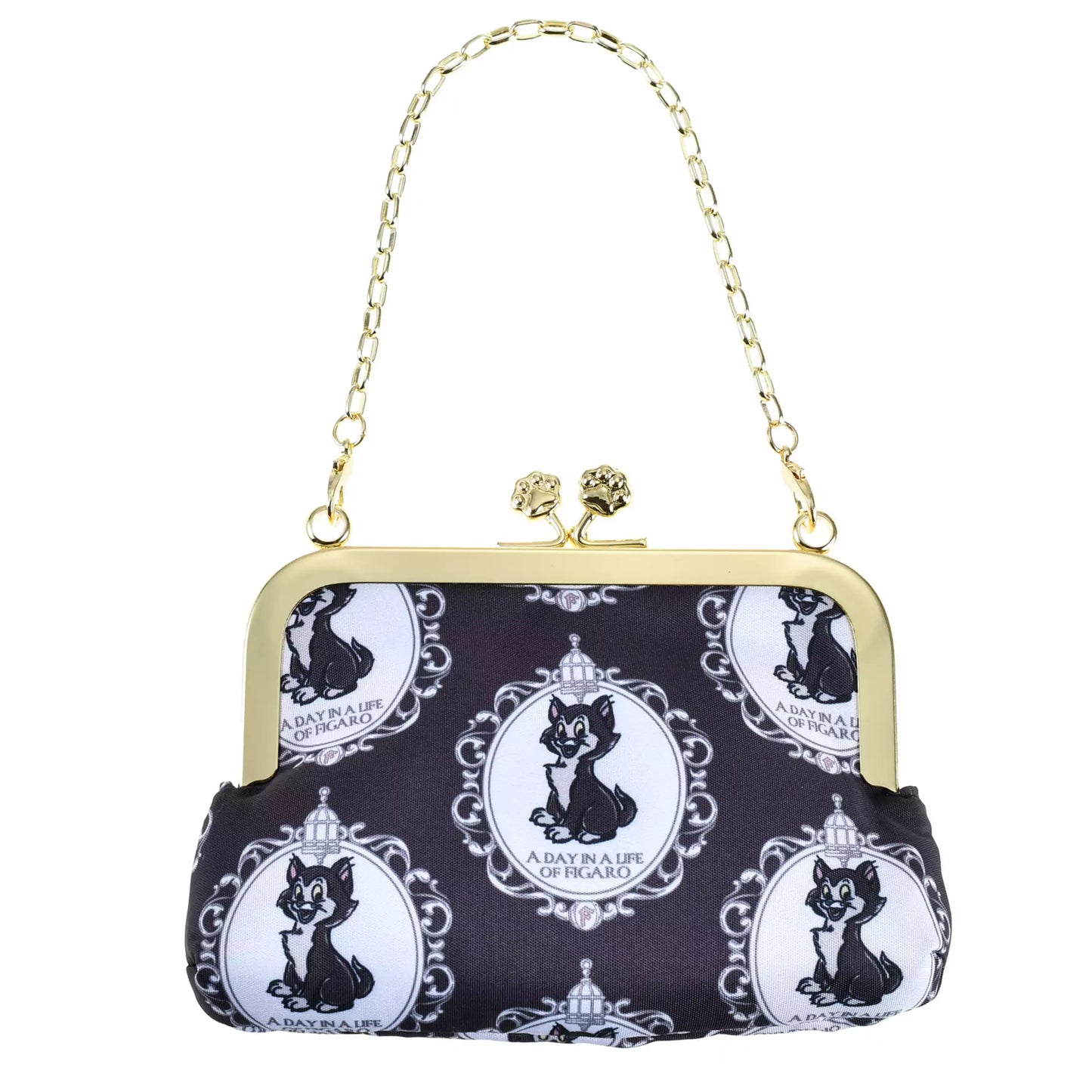 Disney Cat Day 2026 Secret Blind Box package. A mystery collectible item containing one of several Disney Cat characters like Lucifer, Figaro, or the Aristocats. The packaging features a vintage book illustration style.