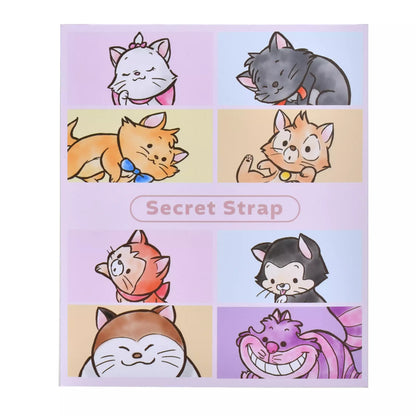 Disney Cat Day 2026 Secret Blind Box package. A mystery collectible item containing one of several Disney Cat characters like Lucifer, Figaro, or the Aristocats. The packaging features a vintage book illustration style.