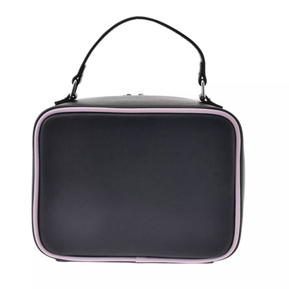 Disney Store Japan Cat Day makeup pouch. A soft zippered cosmetic bag in muted grey and beige tones, embroidered with Disney villain cat Lucifer. Features gold zipper details and antique-style lining.