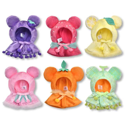 A costume in different shapes of Poncho Mickey for UniBEARsity Keychain from Disney Store Japan.