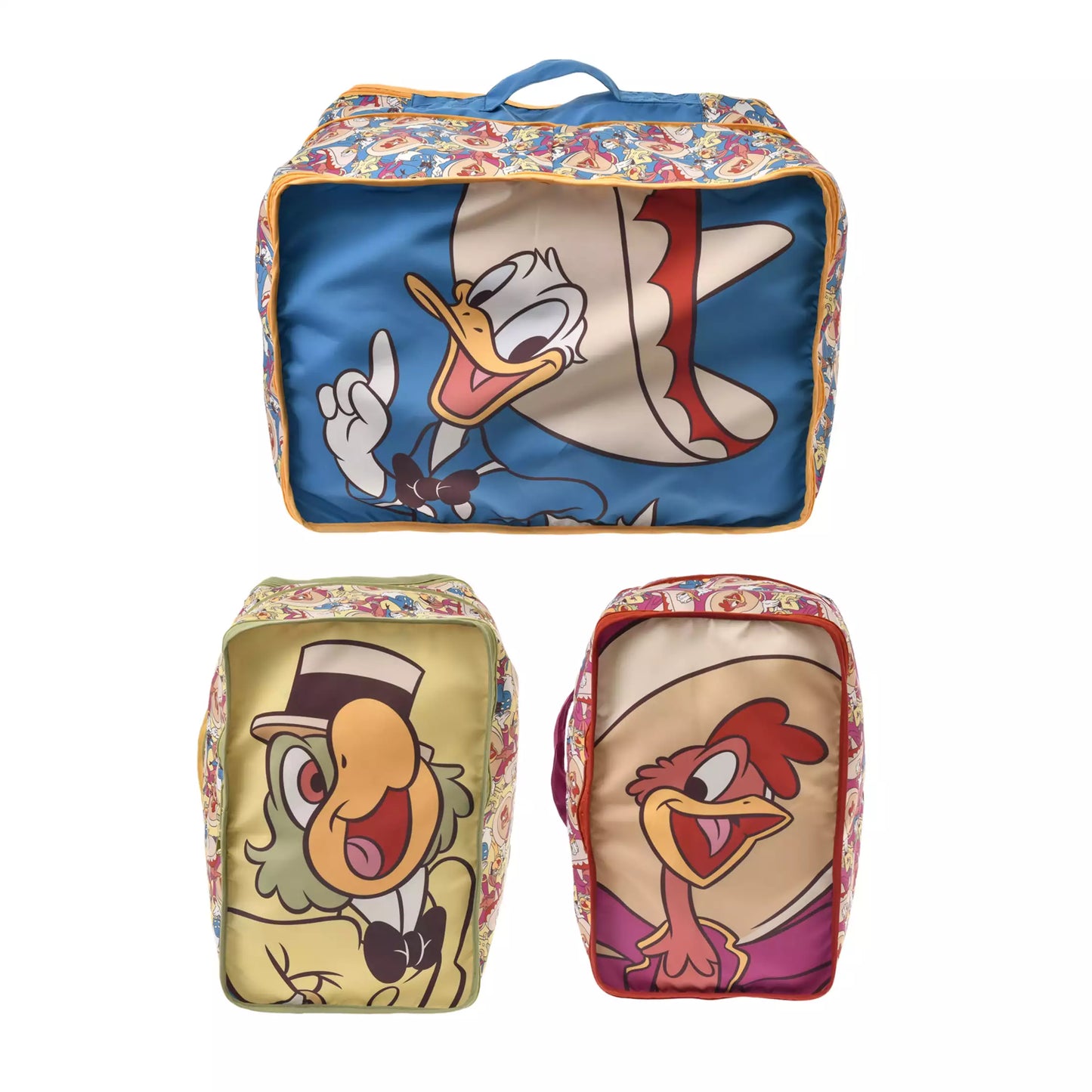 Disney Store Japan-Travel with Amigos-Clothing Compression Bags in Set. Donald, José and Panchito the Three Caballeros. Shop at LEALEA MART.