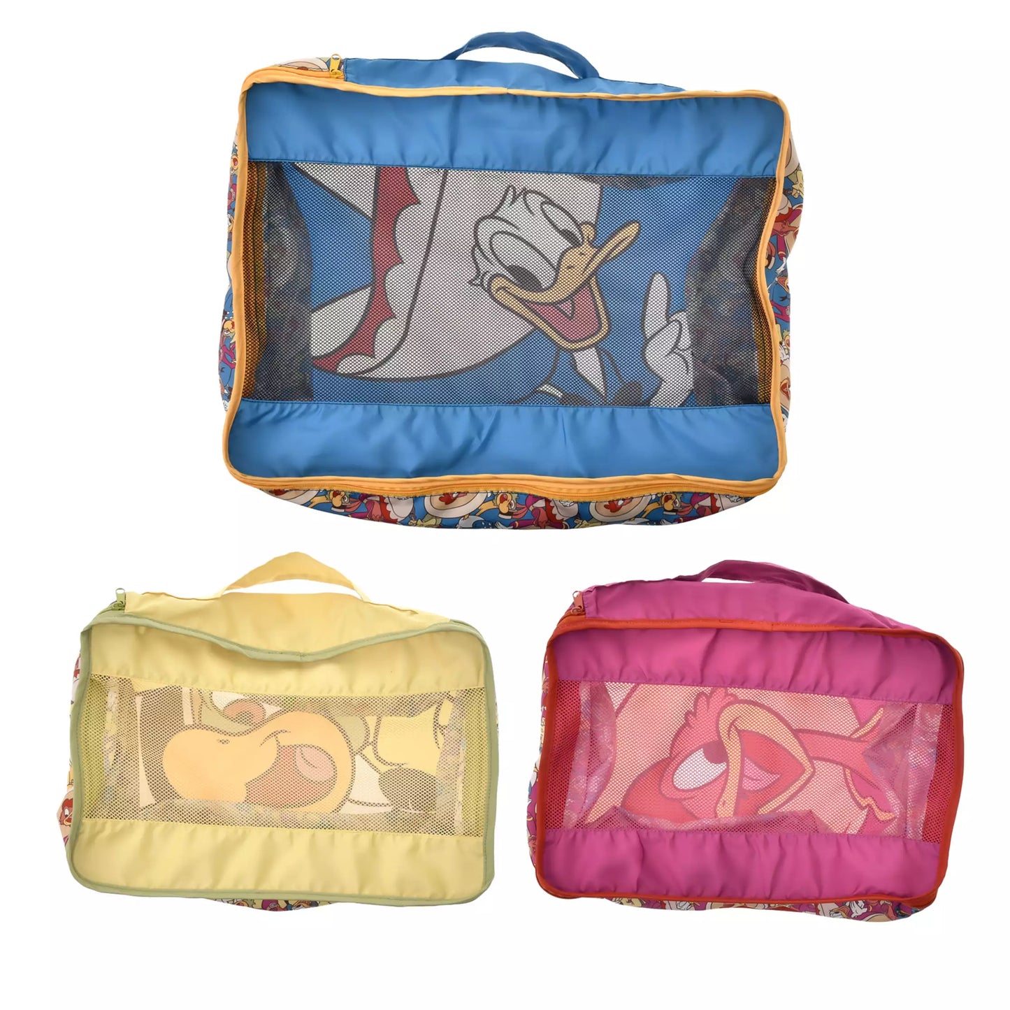 Disney Store Japan-Travel with Amigos-Clothing Compression Bags in Set. Donald, José and Panchito the Three Caballeros. Shop at LEALEA MART.