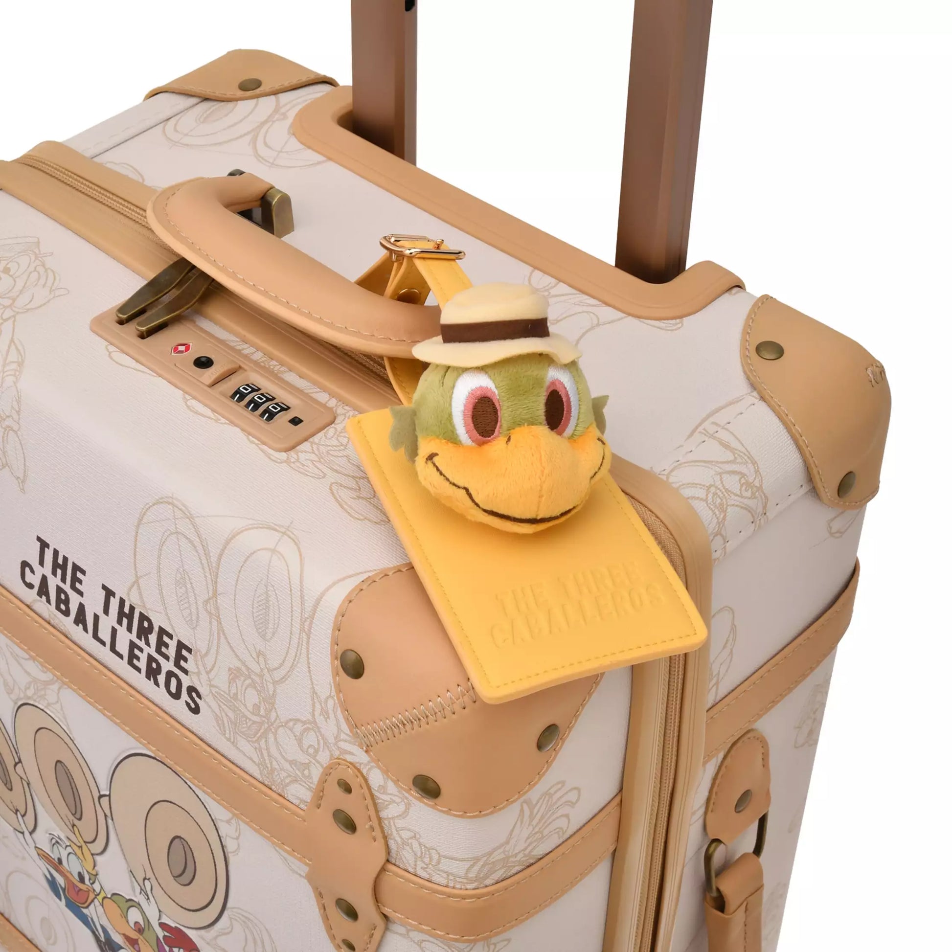 Disney Store Japan-Travel with Amigos-José Luggage Tag with Plush. Donald, José and Panchito the Three Caballeros. Shop at LEALEA MART.
