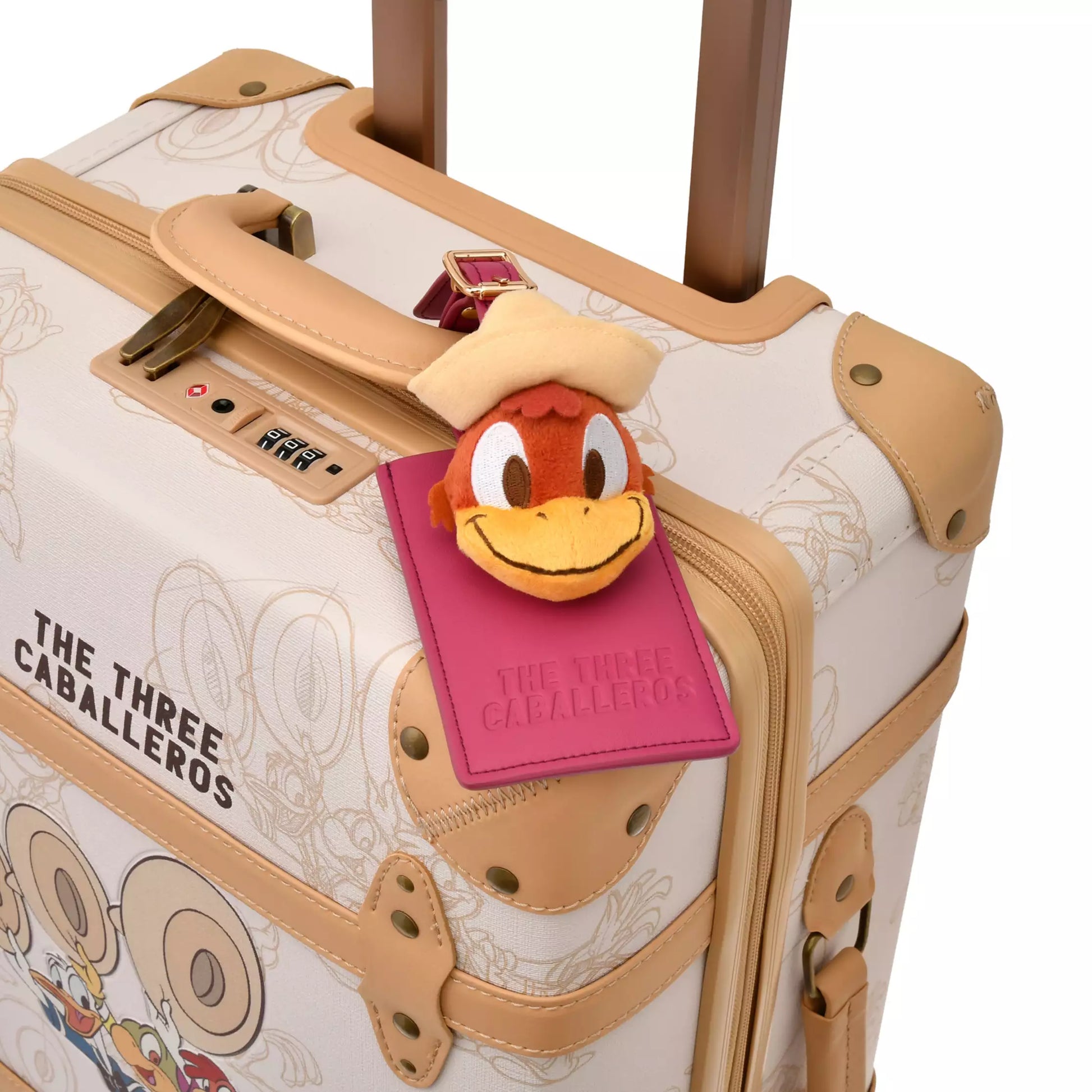 Disney Store Japan-Travel with Amigos-Panchito Luggage Tag with Plush. Donald, José and Panchito the Three Caballeros. Shop at LEALEA MART.