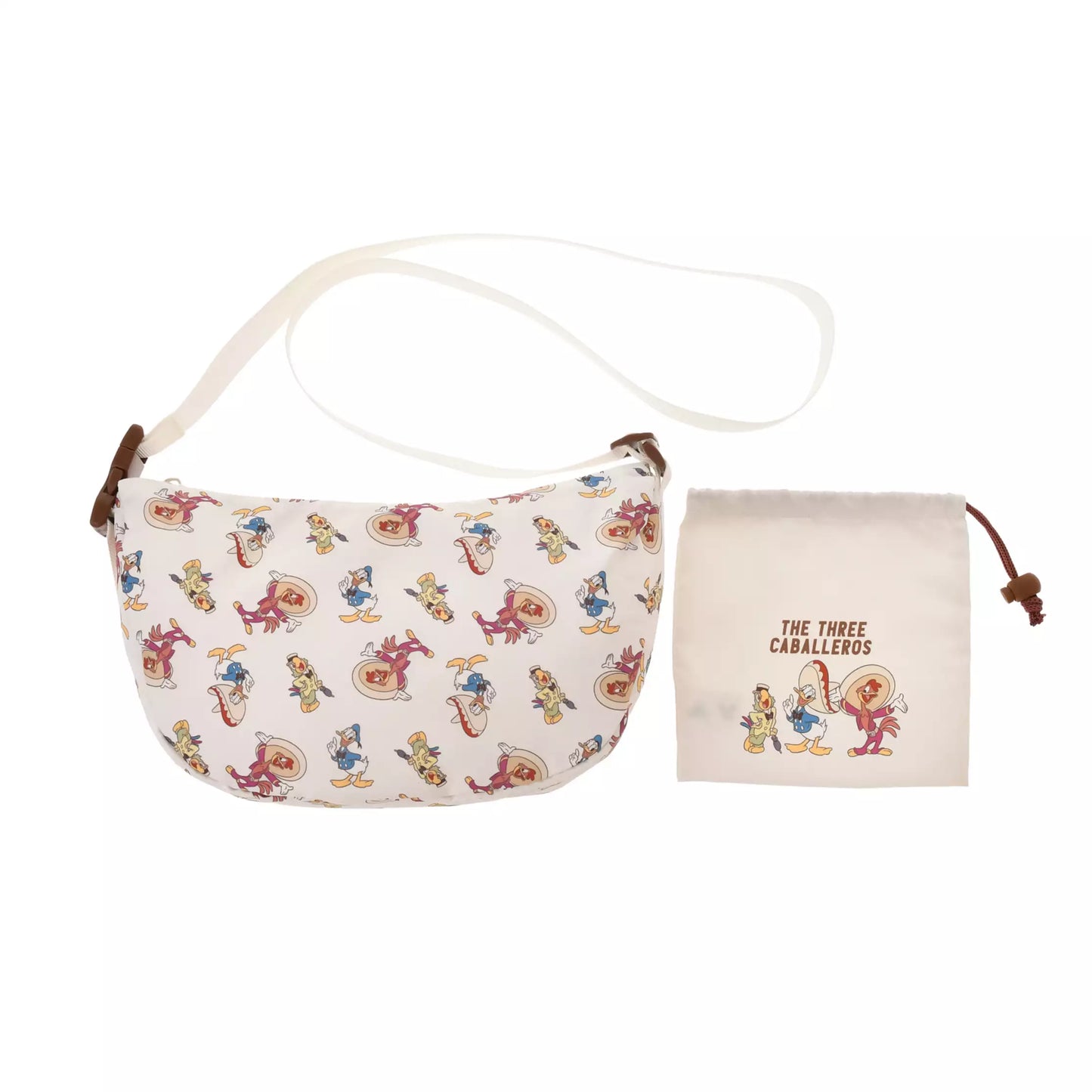 Disney Store Japan-Travel with Amigos-Pocketable Shoulder Bag. Donald, José and Panchito the Three Caballeros. Shop at LEALEA MART.