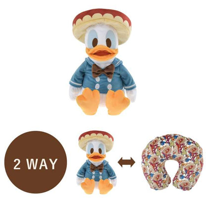 Disney Store Japan-Travel with Amigos-Reversible Neck Pillow. Donald, José and Panchito the Three Caballeros. Shop at LEALEA MART.