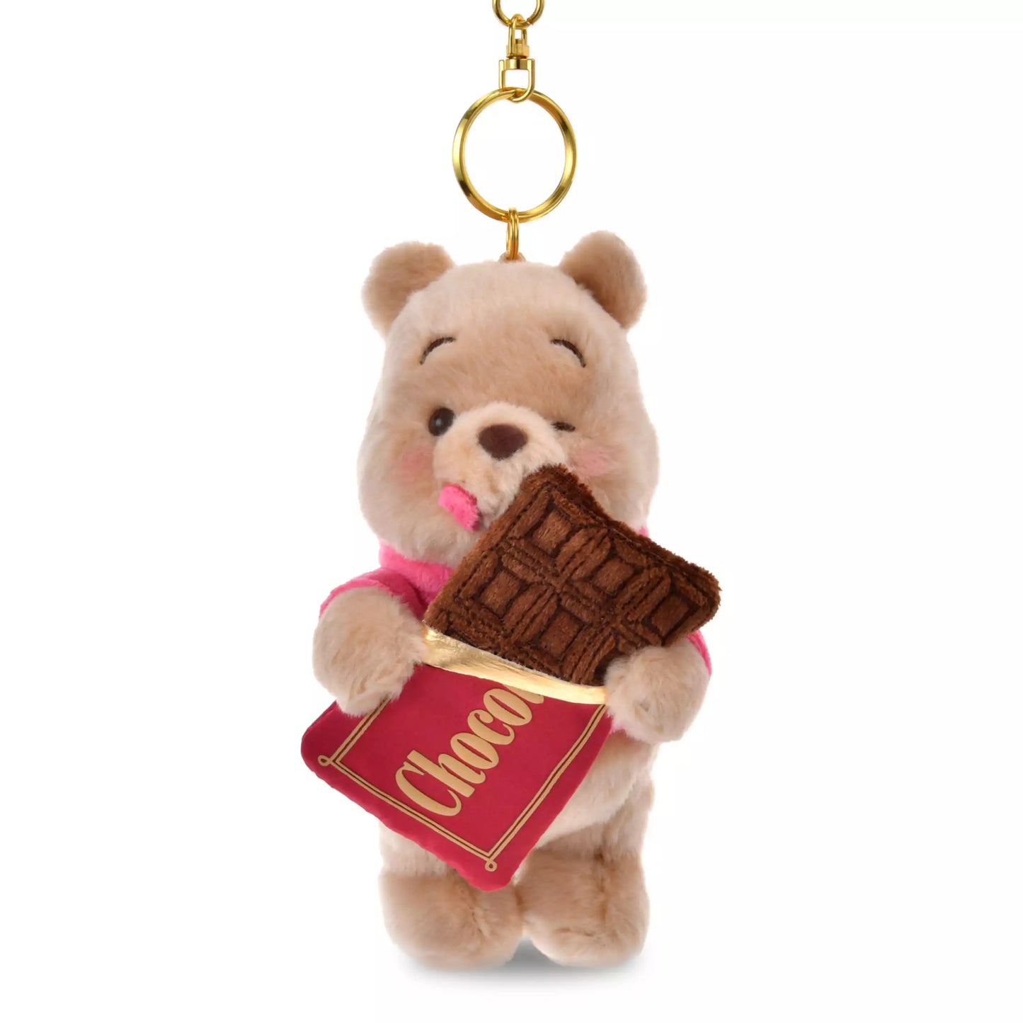 Disney Store Japan Pooh Plush keychain - Chocolate Style
