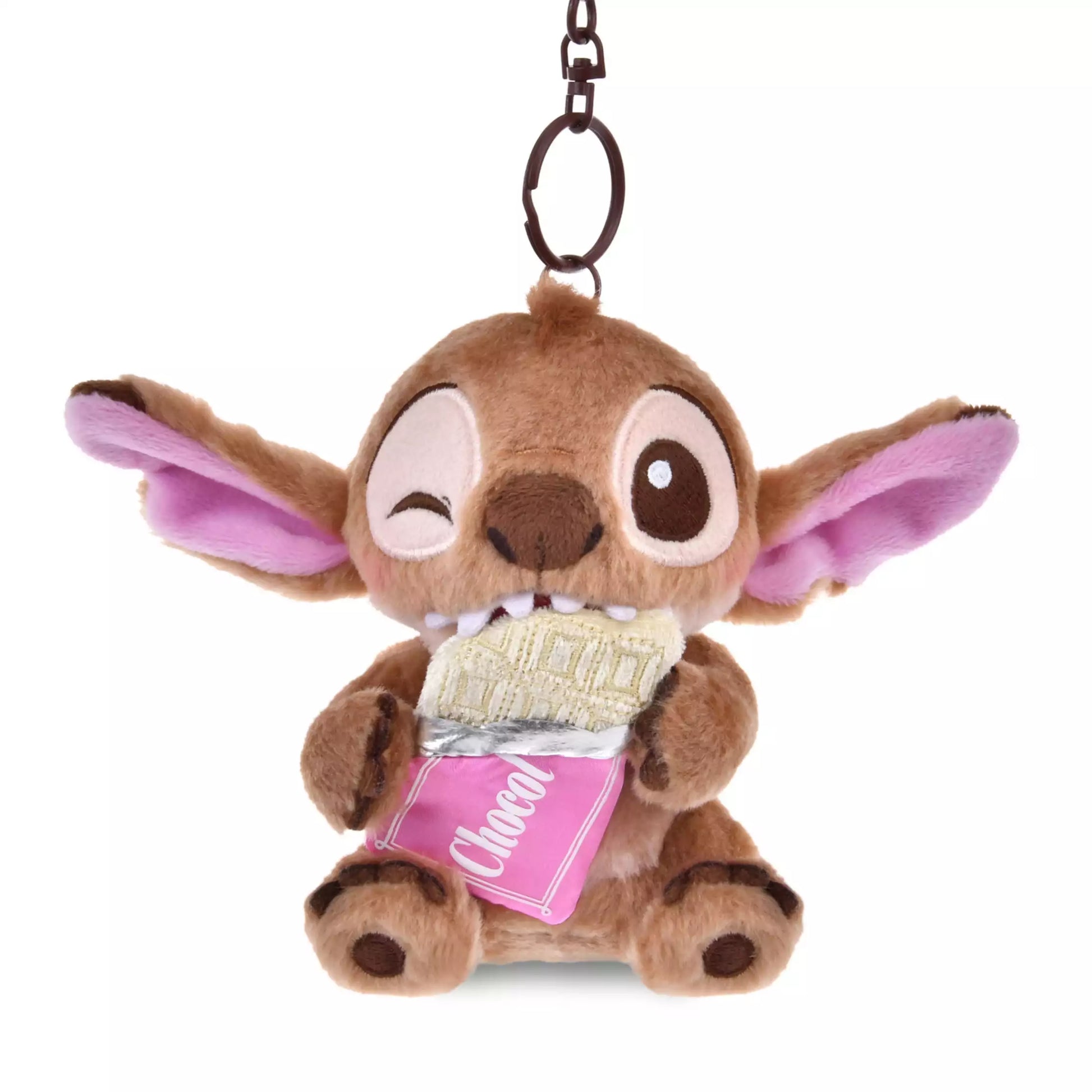 Disney Store Japan Stitch Plush keychain - Chocolate Style