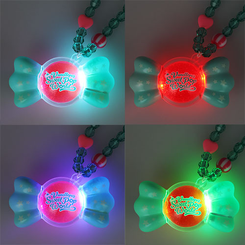 Necklace with turquoise and pink beads featuring a candy of Vanellope's Sweet Pop World. Shop at LEALEA MART.