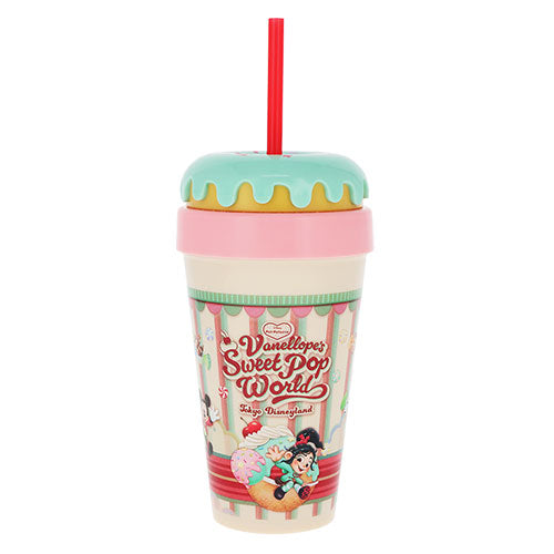 Colorful tumbler with a straw lid featuring Vanellope. Shop at LEALEA MART.