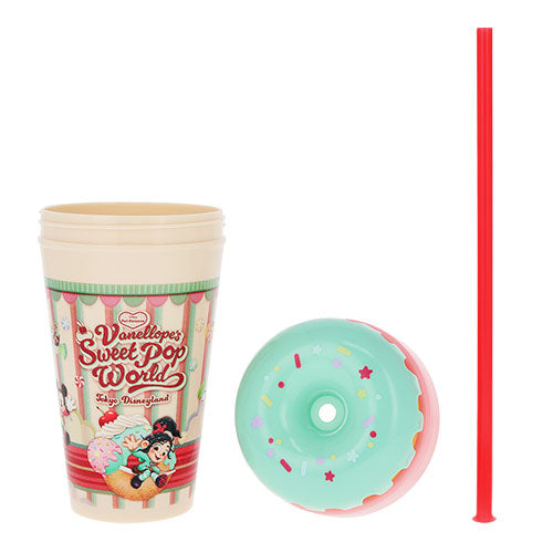 Colorful tumbler with a straw lid featuring Vanellope. Shop at LEALEA MART.