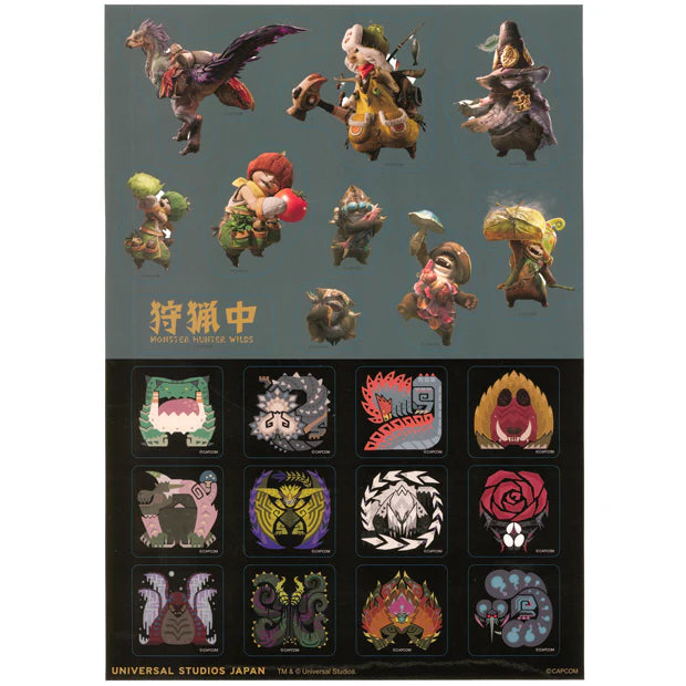 Universal Studio Japan-Monster Hunter Wilds-Plastic Folders and Stickers Set. Shop at LEALEA MART.