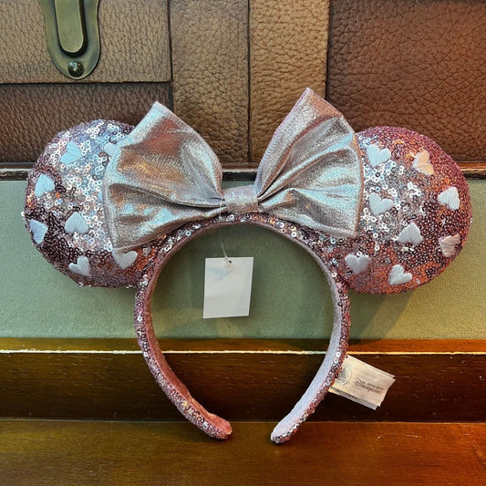 HKDL - Pink sequin headband / ears