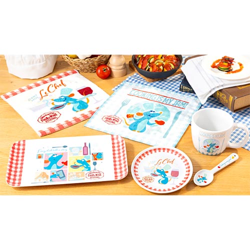 A tray featuring Chef Remy from the 'Food & Wine Festival 2026' collection. The design includes motifs of cheese, grapes, and wine, perfect for making your dining table lively as described in the festival theme.