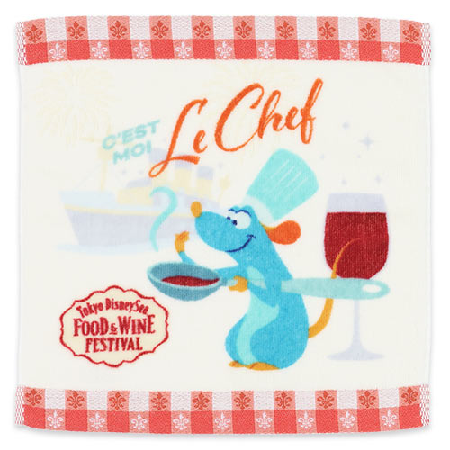 Two kitchen towels with Remy text, one red and white checkered, the other blue and white checkered.