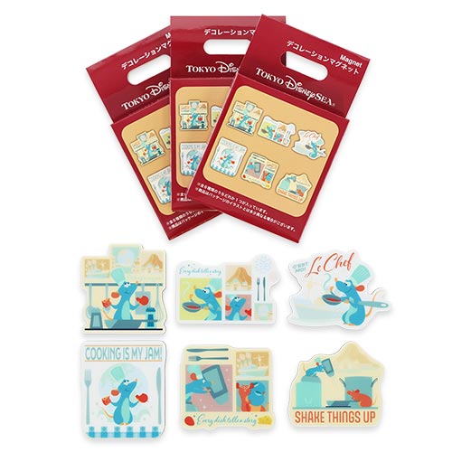 Set of decorative magnets with Remy in packaging, featuring Tokyo DisneySea branding.