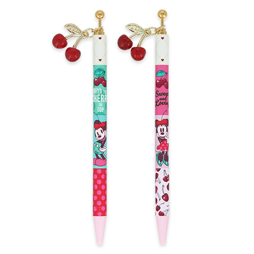Tokyo Disney Resort Valentine 2026 Minnie Mouse Ball Pen Set - Sweet and Loving with the Cherry on top Collection