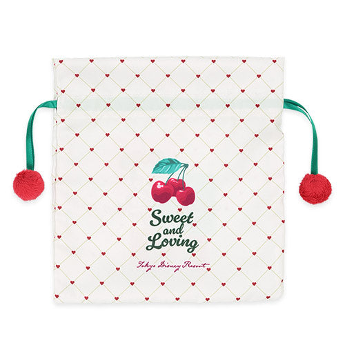 Tokyo Disney Resort Valentine 2026 Minnie Mouse String Bag - Sweet and Loving with the Cherry on top Collection