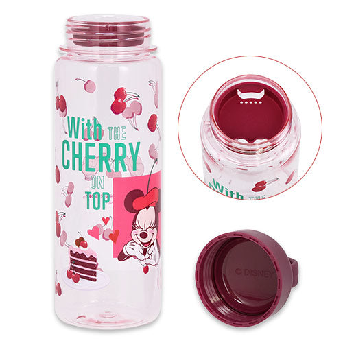 Tokyo Disney Resort Valentine 2026 Minnie Mouse Water Bottle - Sweet and Loving with the Cherry on top Collection