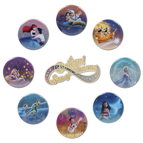 TDR - Disney Sea Believe! Sea of Dreams - Badges and pin set