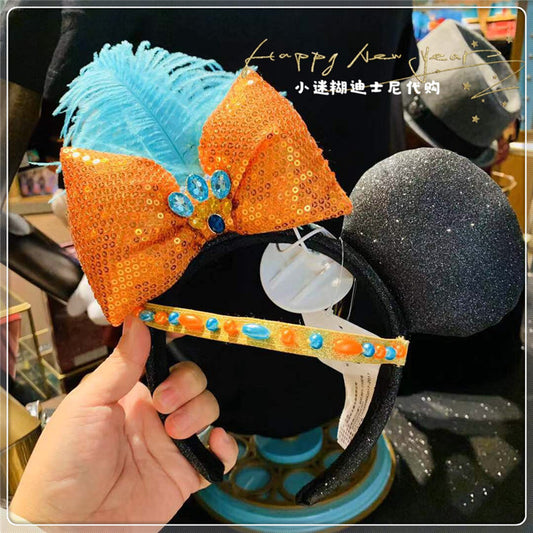 SHDL - Minnie Mouse orange ribbon ears / headband