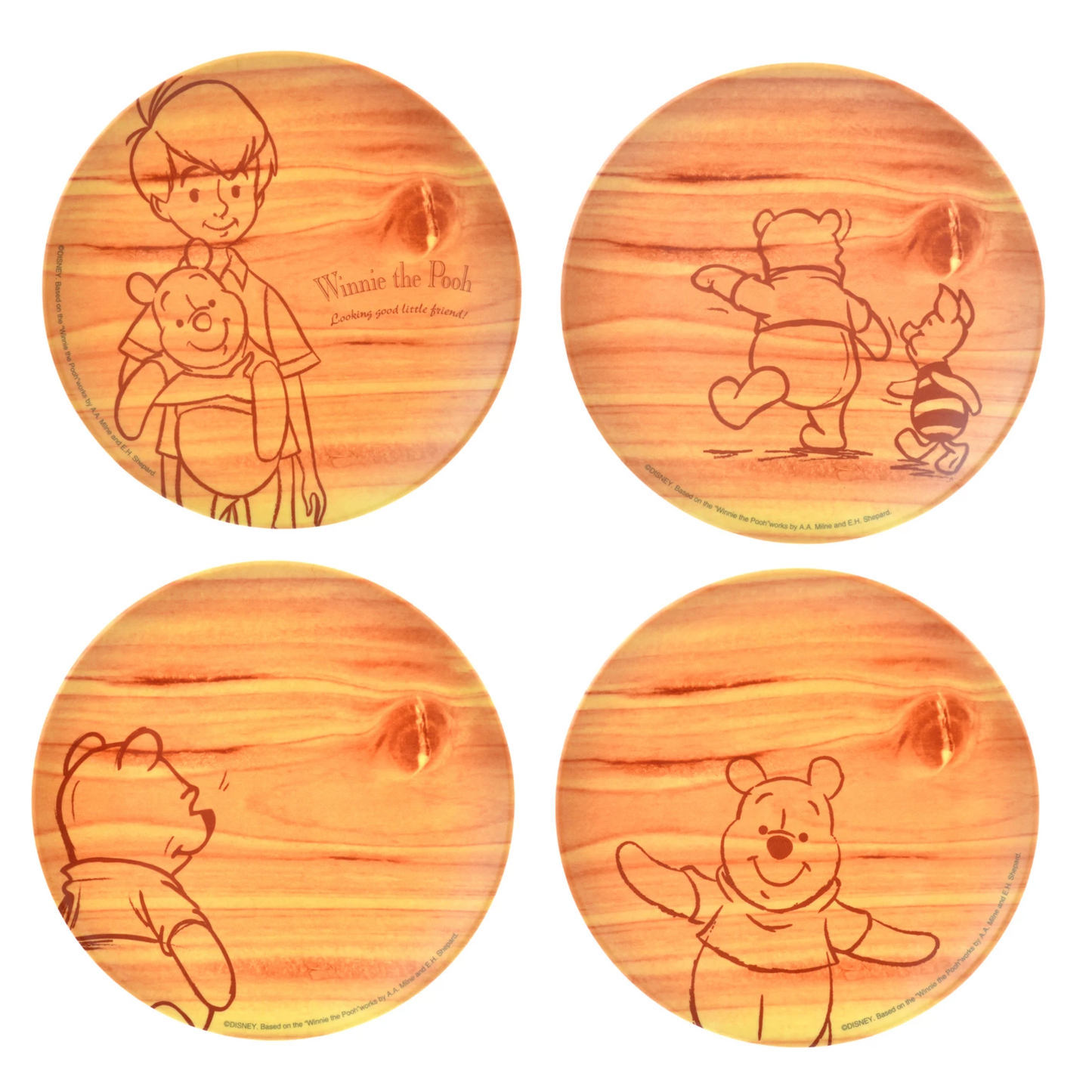 SDJ - Pooh's Breakfast - Plate set of 4