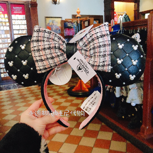 SHDL - Minnie Tweed Ribbon ears / headband