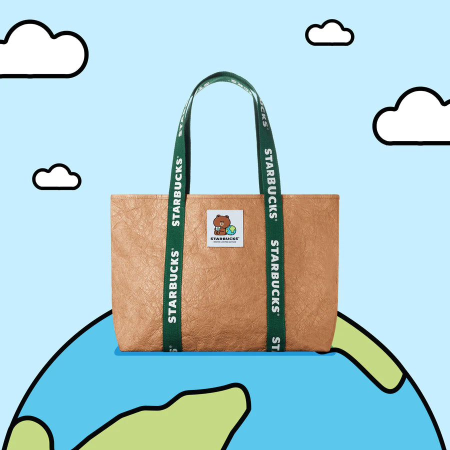 Hong Kong Starbucks -  LINE Friends BROWN EARTH DAY ECO-FRIENDLY TOTE BAG