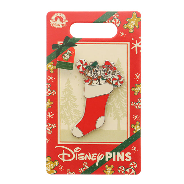 HKDL - Christmas 2022 Collection - Chip 'n' Dale Christmas Stocking Pin