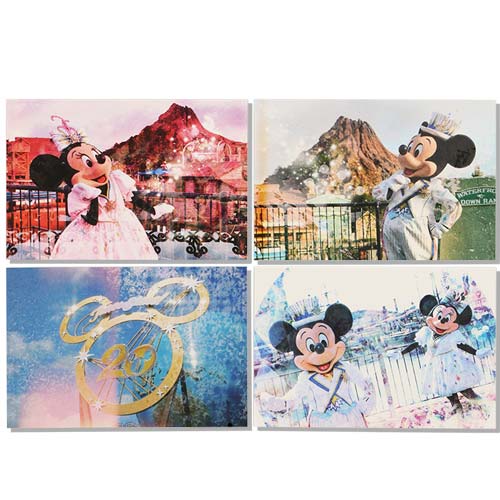 TDR - Disney Sea 20th Anniversary - Postcard set of 4 with case