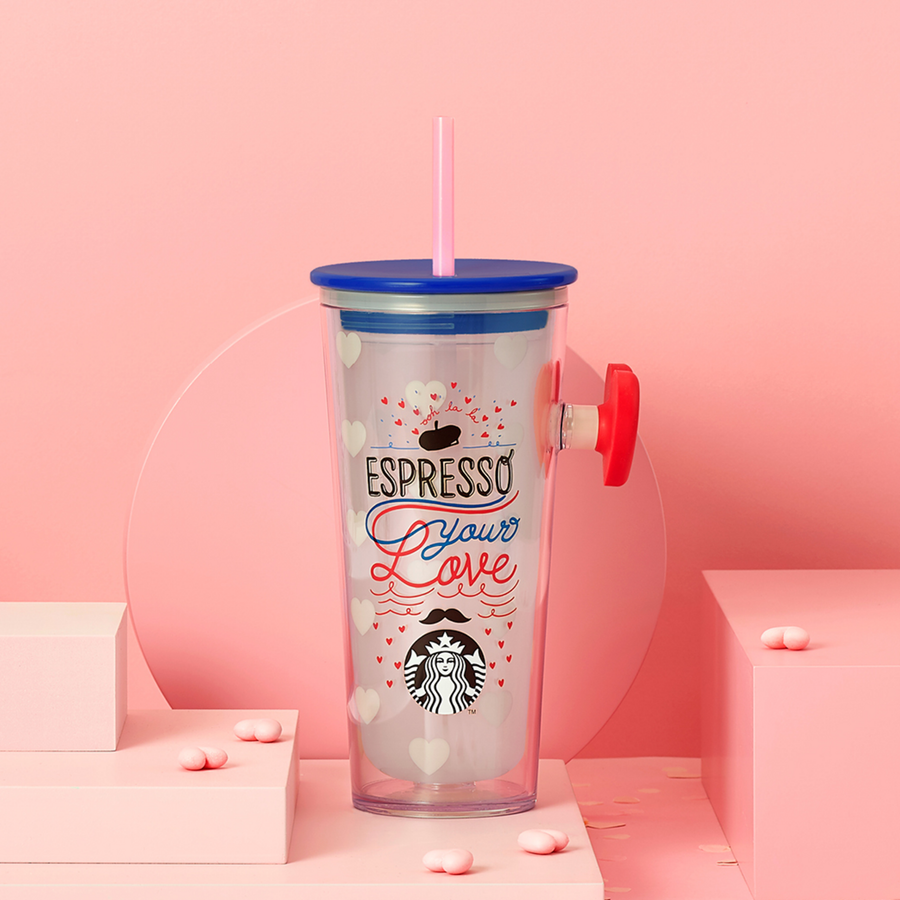 Hong Kong Starbucks - Valentine's Day 2022 - Espresso Your Love Cold Cup 16oz Espresso Your Love