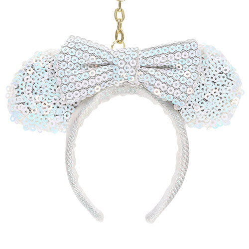 TDR - White sequin Headband keychain