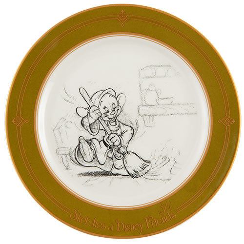 TDR - Sketches of Disney Friends Collection - 20cm plate - Dopey