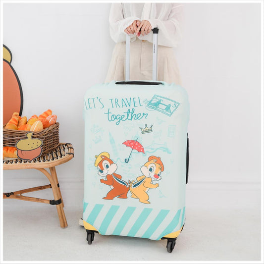 Disney Character Luggage Cover - Chip & Dale (Green)