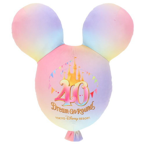 TDR - Disneyland 40th Anniversary DREAM-GO-ROUND Collection - Mickey Mouse Balloon Cushion