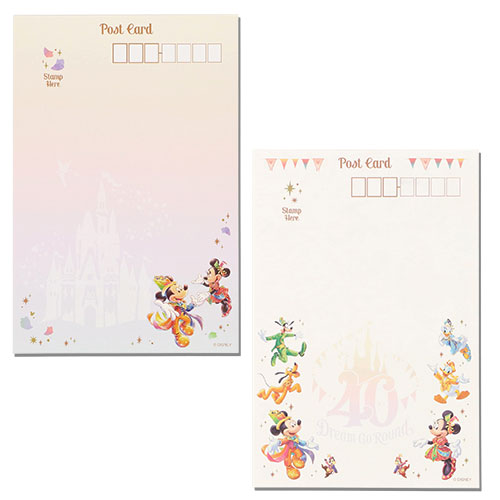 TDR - Disneyland 40th Anniversary DREAM-GO-ROUND Collection - Postcard set