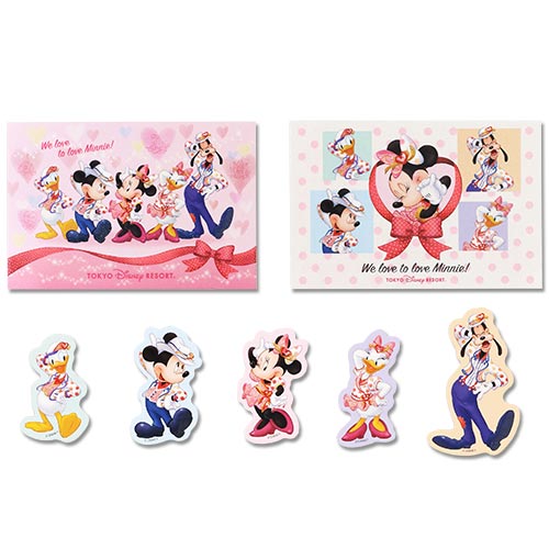 TDR - We love to love Minnie Collection - Postcard and stickers set