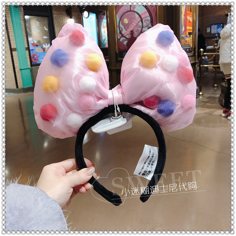 SHDL - Jumbo pink ribbon ears / headband