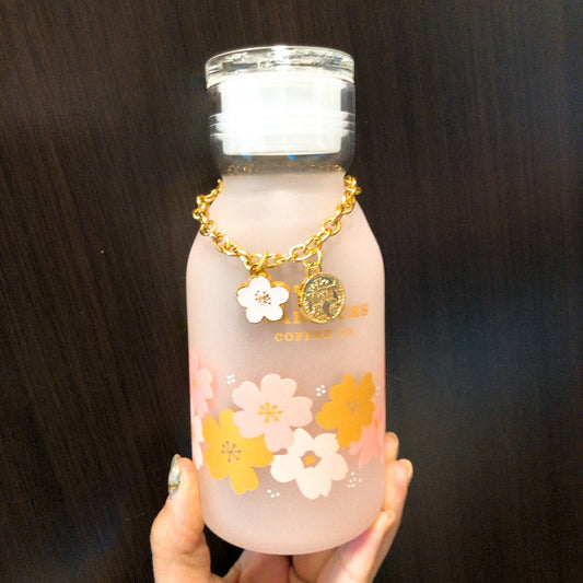 [MOVING SALE] China Starbucks Sakura Glass Bottle with Crossbody Bag