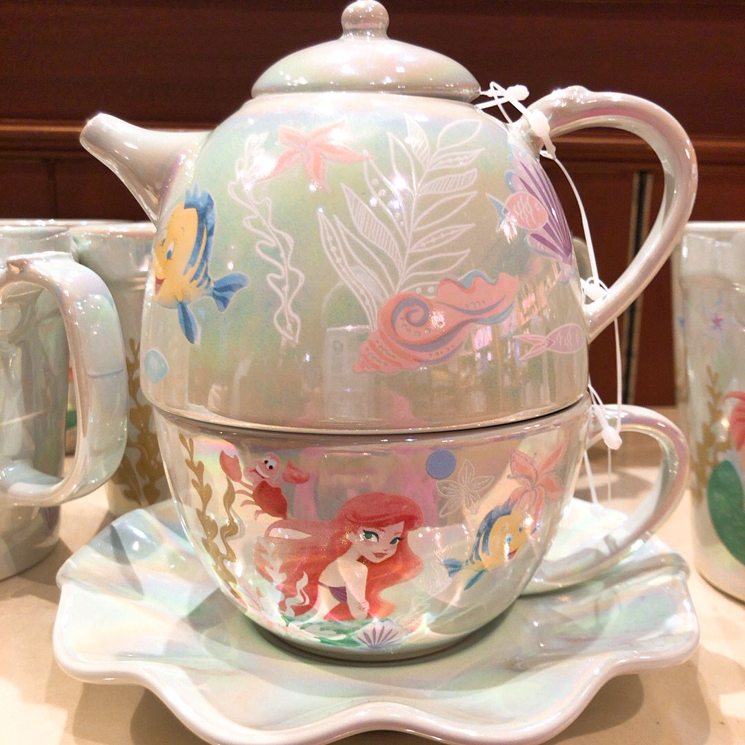 HKDL - The Little Mermaid Tea Pot with Mug