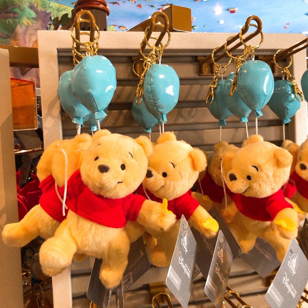 HKDL - Winnie the Pooh Balloon Keychain Plush - Pooh