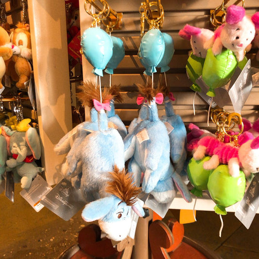 HKDL - Winnie the Pooh Balloon Keychain Plush - Eeyore