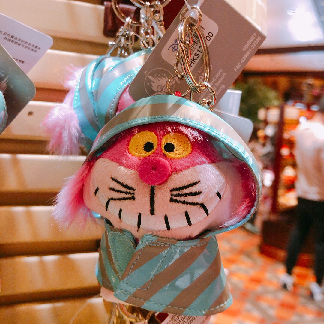 HKDL - Cheshire cat Raincoat Keychain Plush