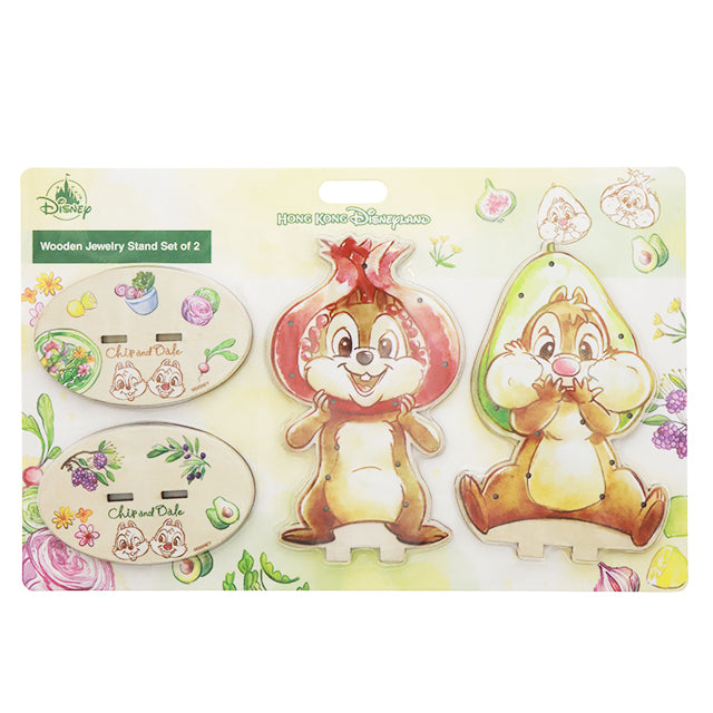 HKDL - Spring Chip ‘n’ Dale Wooden Jewelry Stand