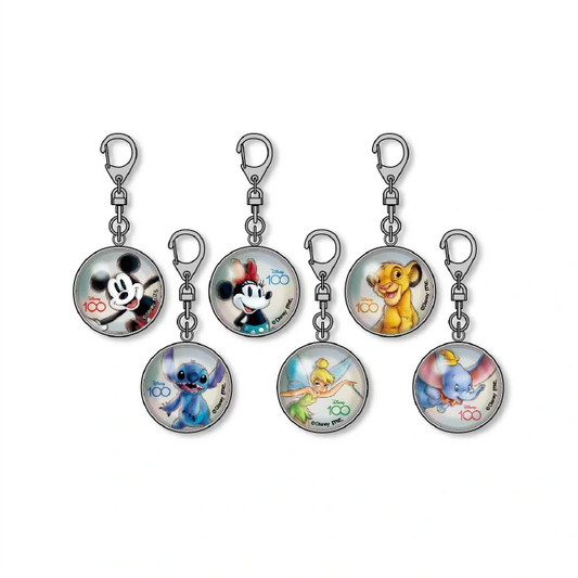 JAPAN EXCLUSIVE - DISNEY 100 MARKET - Glass Keychain