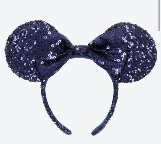 TDR - Navy sequin ears / headband