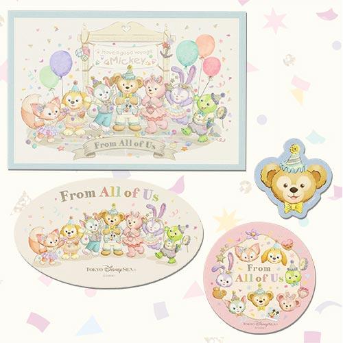 TDR - Duffy and friends From All of Us Collection - Postcard and sticker set