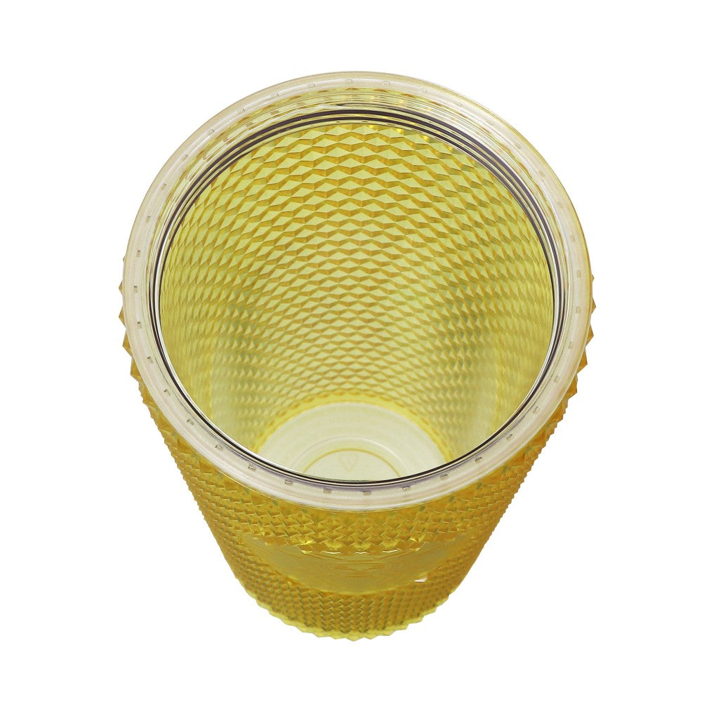 Japan Starbucks - 473ml Yellow studded tumbler