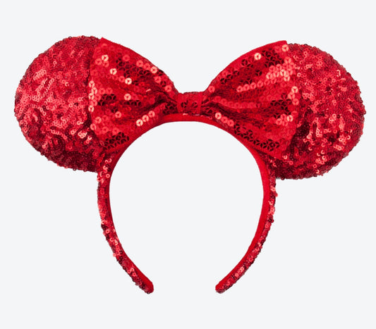 TDR - Red sequin ears / headband